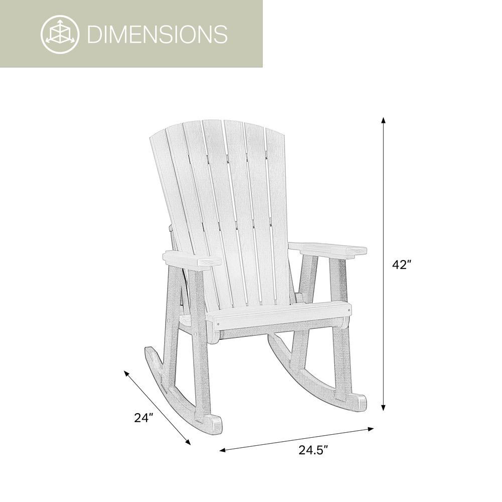 OS Home and Office Rocking Chair in Weatherwood with a Black Base