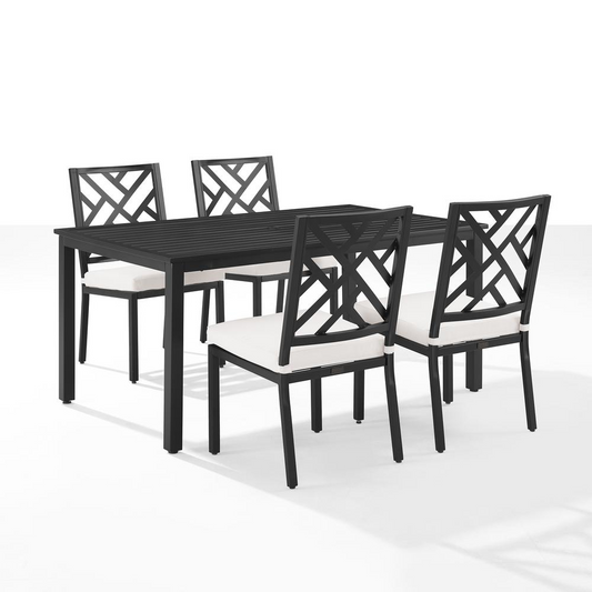 Locke 5Pc Outdoor Metal Dining Set