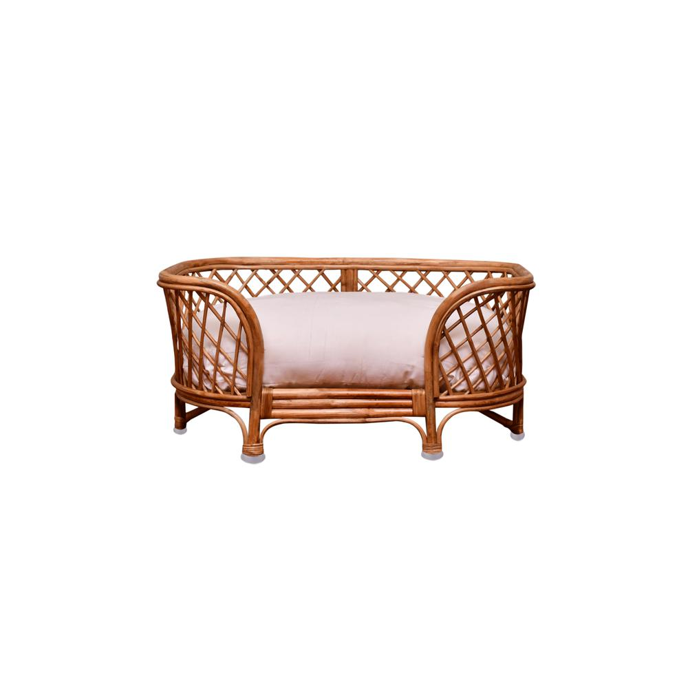 Rattan Pet Bed W/Cushion