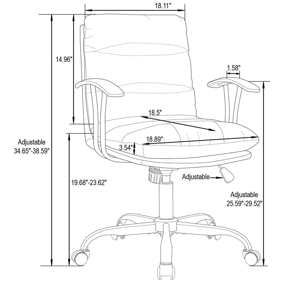 Regina Modern Executive Leather Office Chair