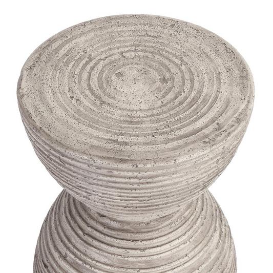 Corey Hourglass Concrete Outdoor Accent Table