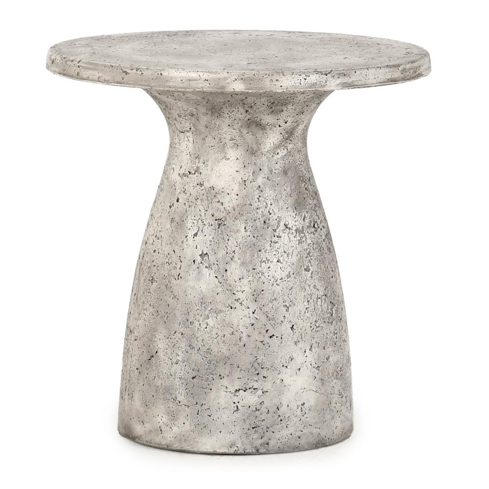 Collins 16" Round Concrete Outdoor Accent Table