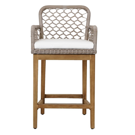 Paulo Outdoor Counter Stool Gray