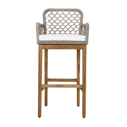 Paulo Outdoor Bar Stool Gray