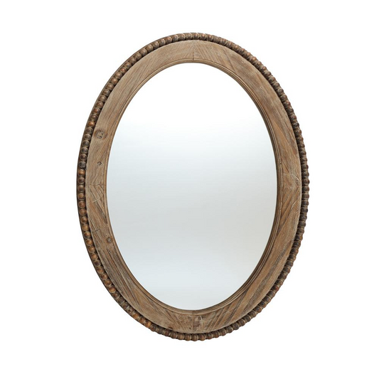 Cameo Wood Framed 32-Inch Oval Wall Mirror
