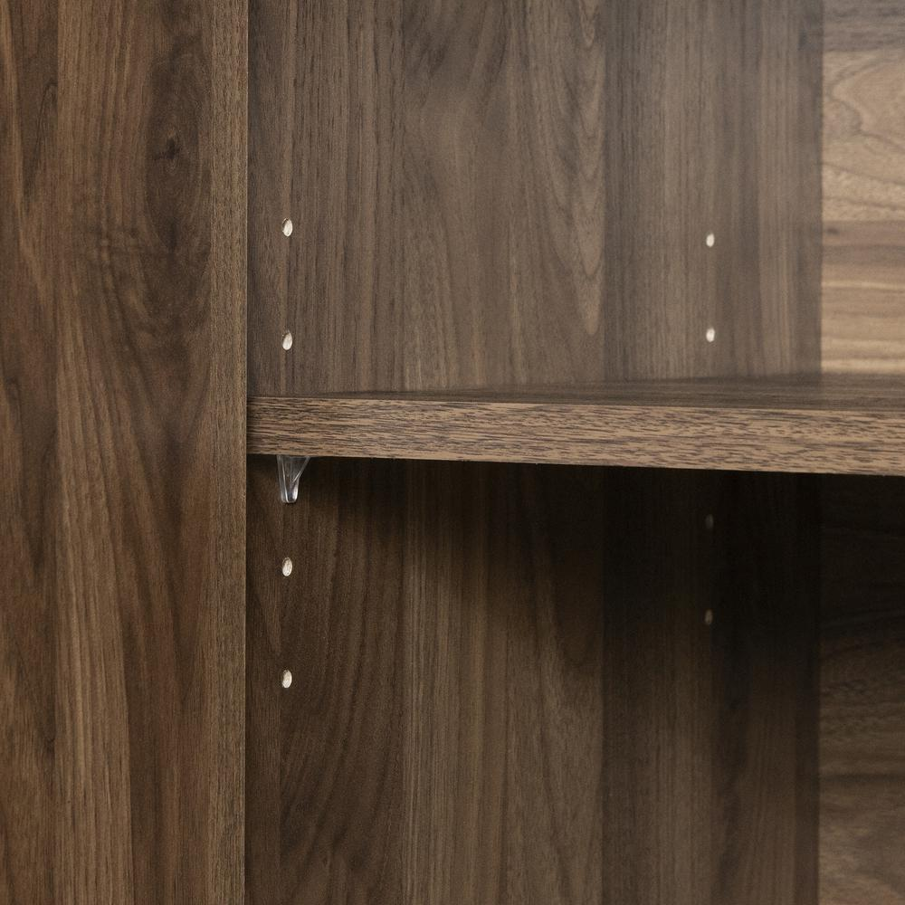 Maliza Storage Cabinet, Natural Walnut and Oxide Brown