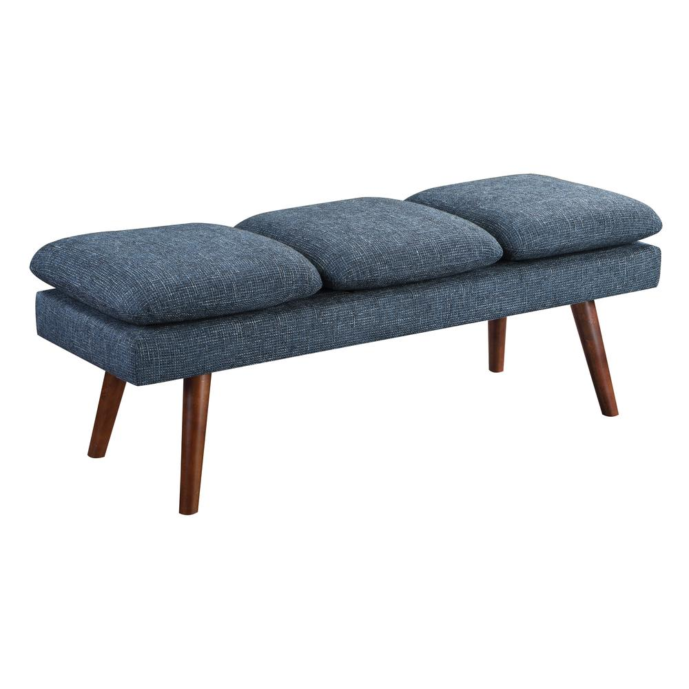 Amanda 54" Mid-Century Bench Blue