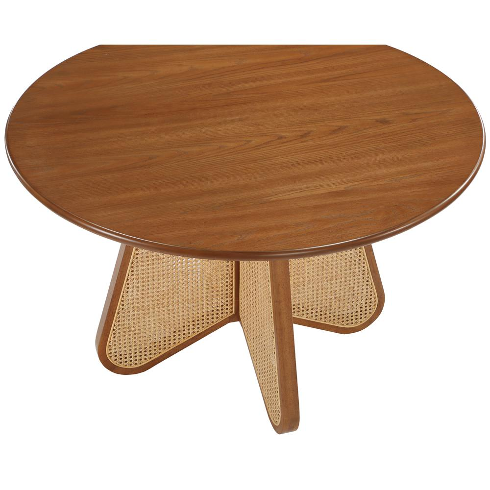 Kassy Cream with Walnut Rattan Dining Table