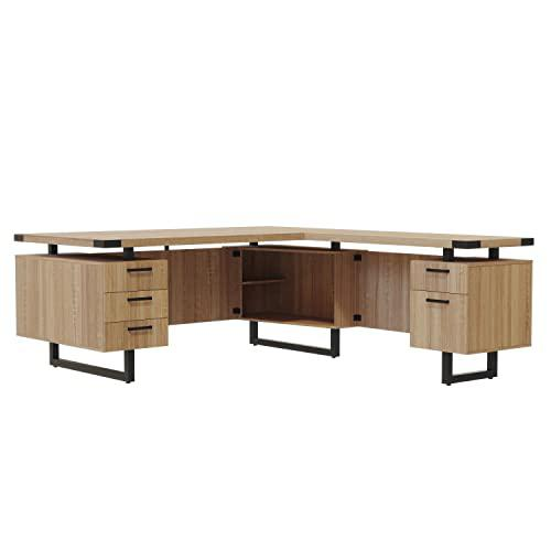 Mirella™ L-Shaped Configuration Desk, BBB/BF Sand Dune