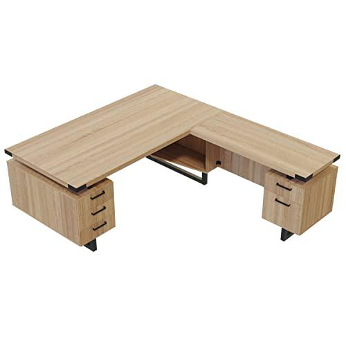 Mirella™ L-Shaped Configuration Desk, BBB/BF Sand Dune