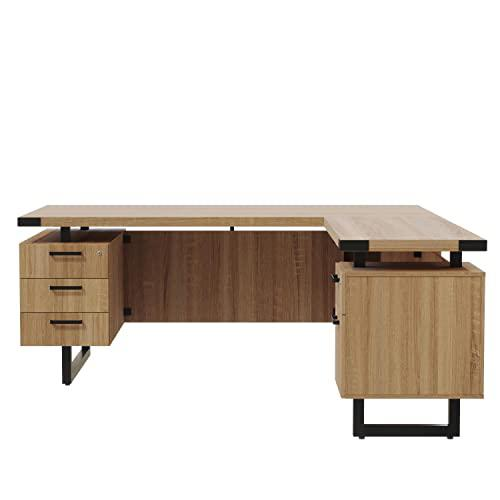 Mirella™ L-Shaped Configuration Desk, BBB/BF Sand Dune