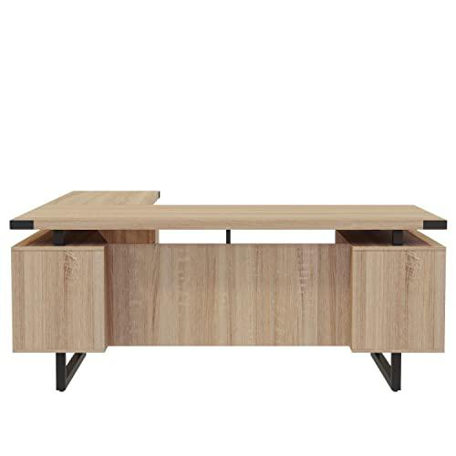 Mirella™ L-Shaped Configuration Desk, BBB/BF Sand Dune