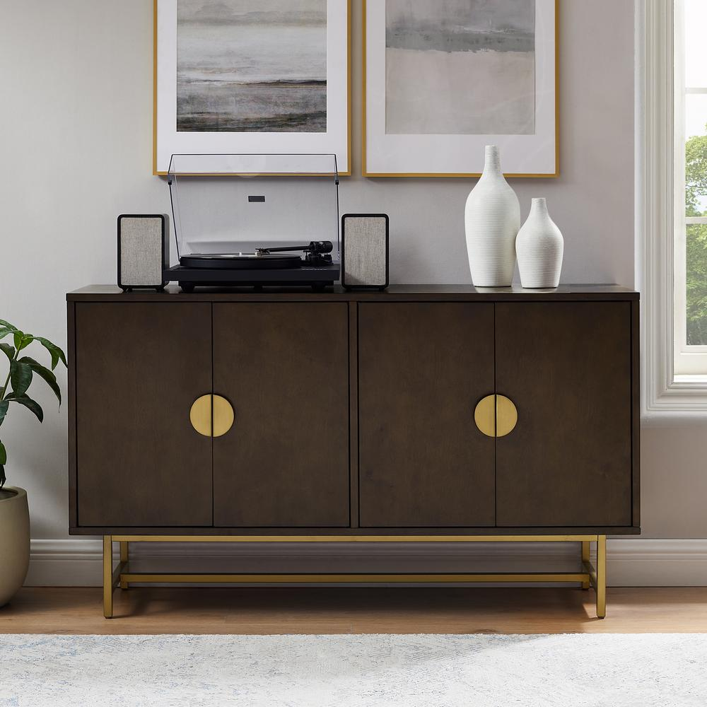 Blair Sideboard Dark Brown/Gold