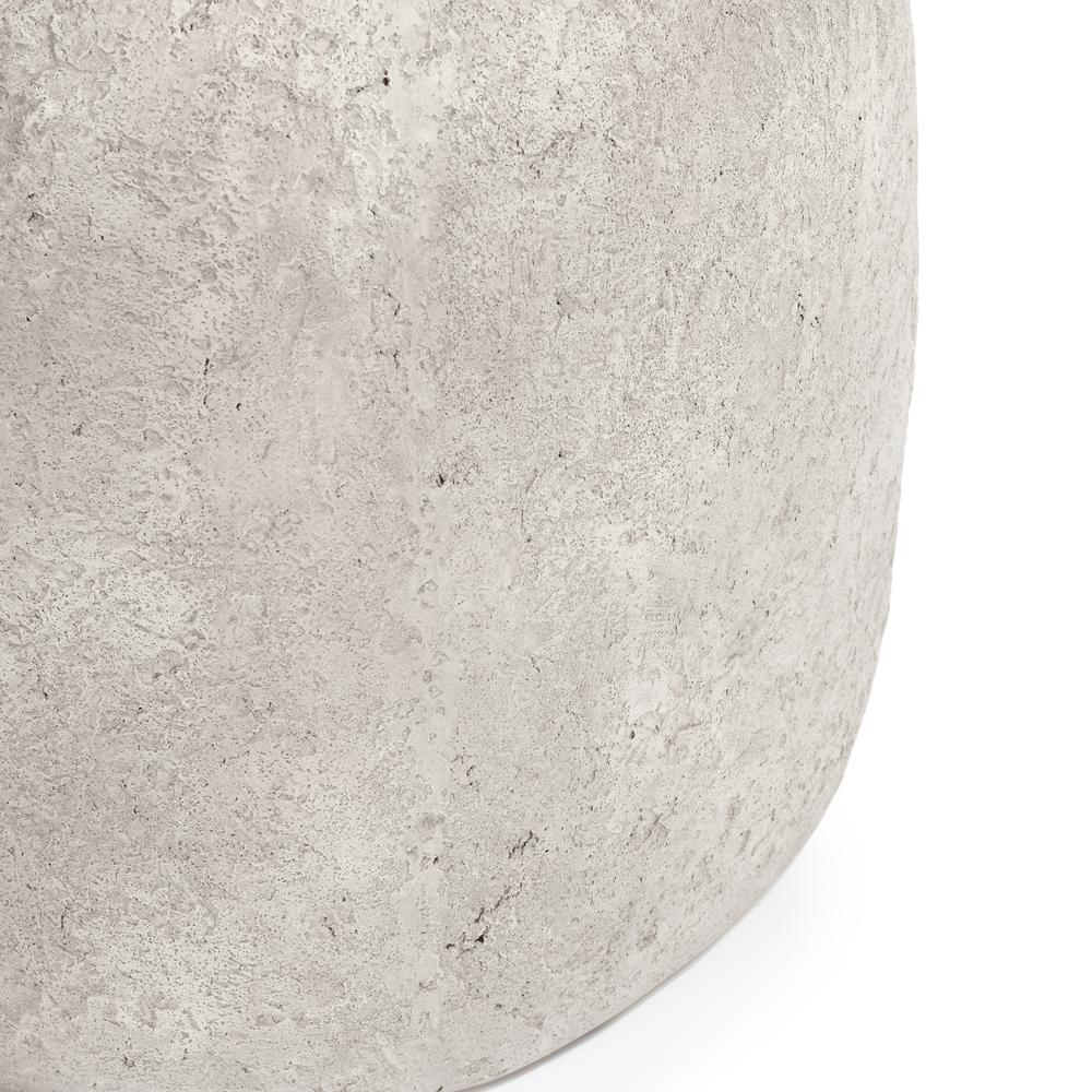 Britney Concrete Outdoor End Table in Light Grey