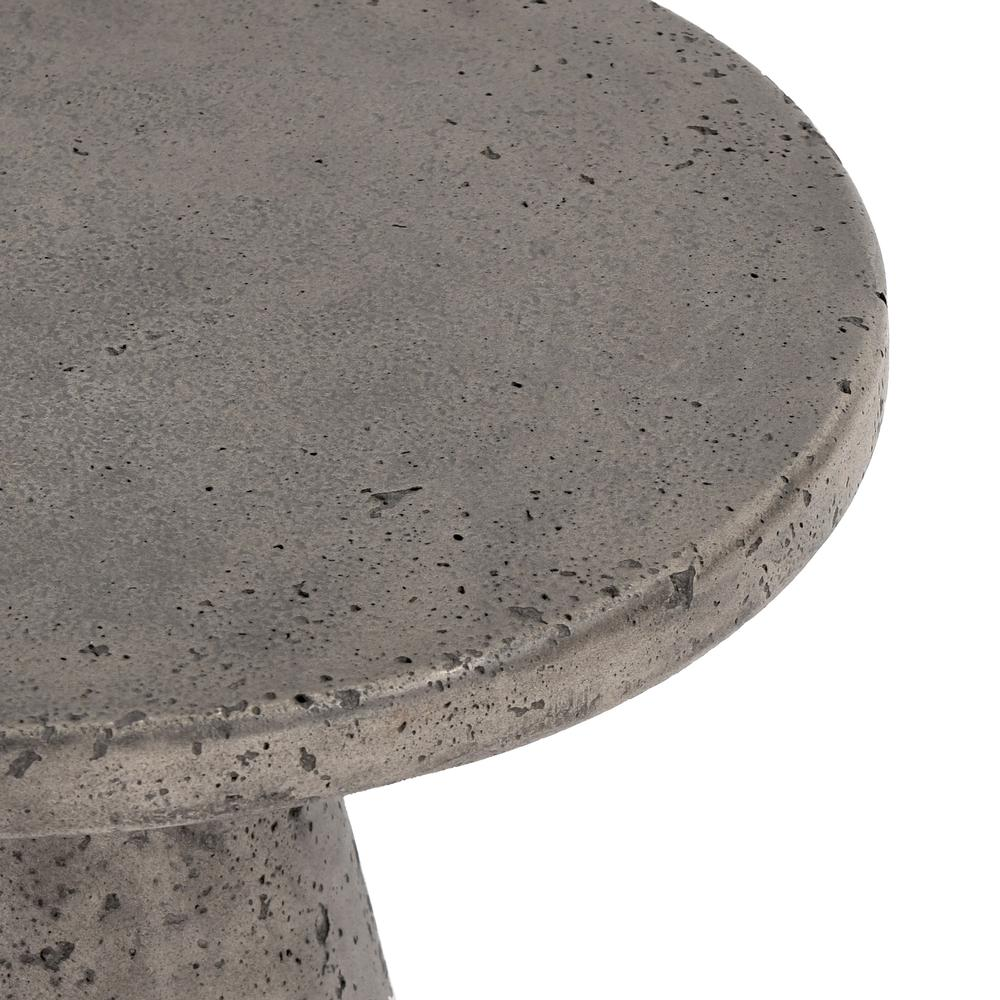 Collins 19" Concrete Outdoor Accent Table in Dark Gray