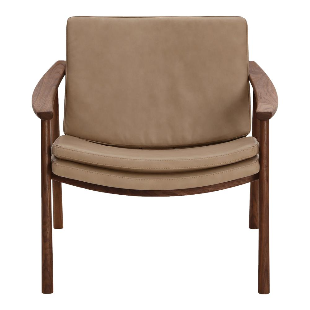 Harlowe Leather Lounge Chair Soft Brown