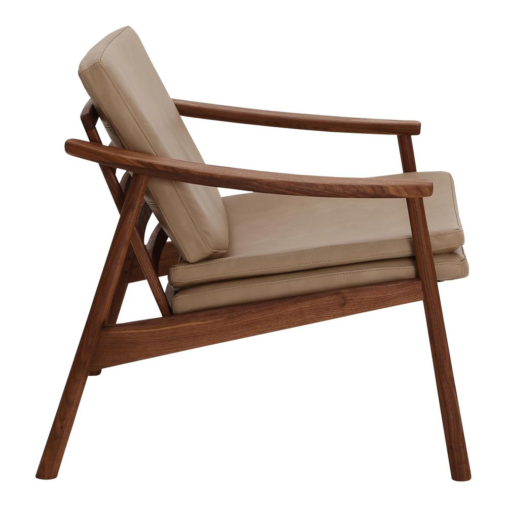 Harlowe Leather Lounge Chair Soft Brown