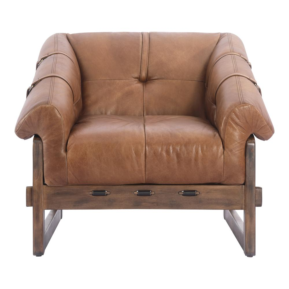 Bellos Accent Chair Open Road Brown Leather