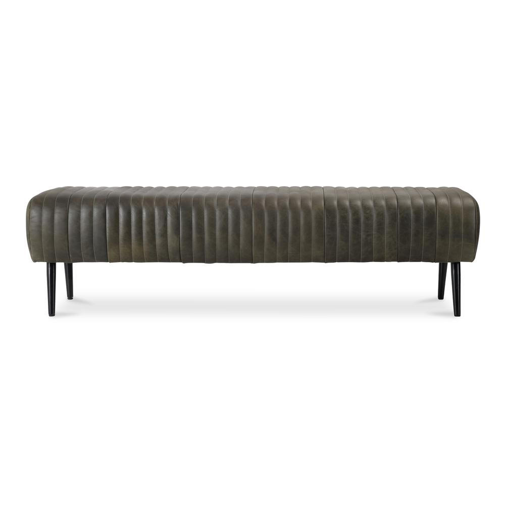 Endora Bench Charred Olive Leather