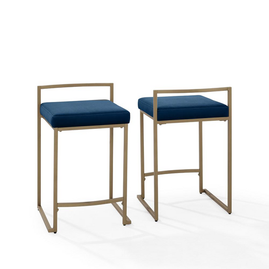 Harlowe 2-Piece Counter Height Bar Stool Set- 2 Stools