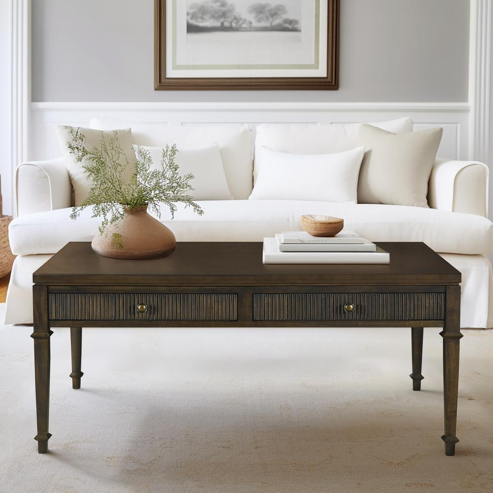 Kenna Fluted 2-drawer Coffee Table