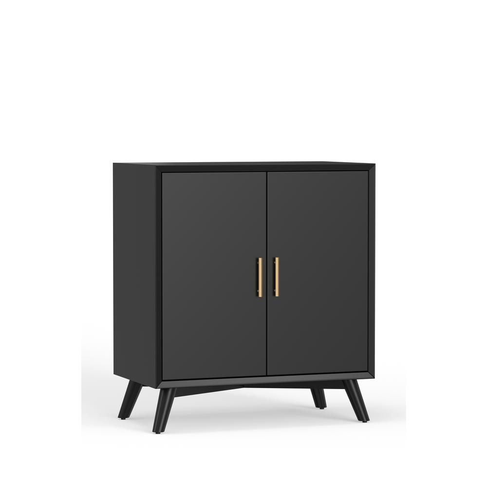 Flynn Small Bar Cabinet, Black