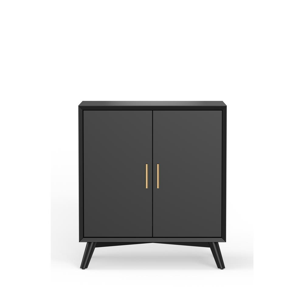 Flynn Small Bar Cabinet, Black