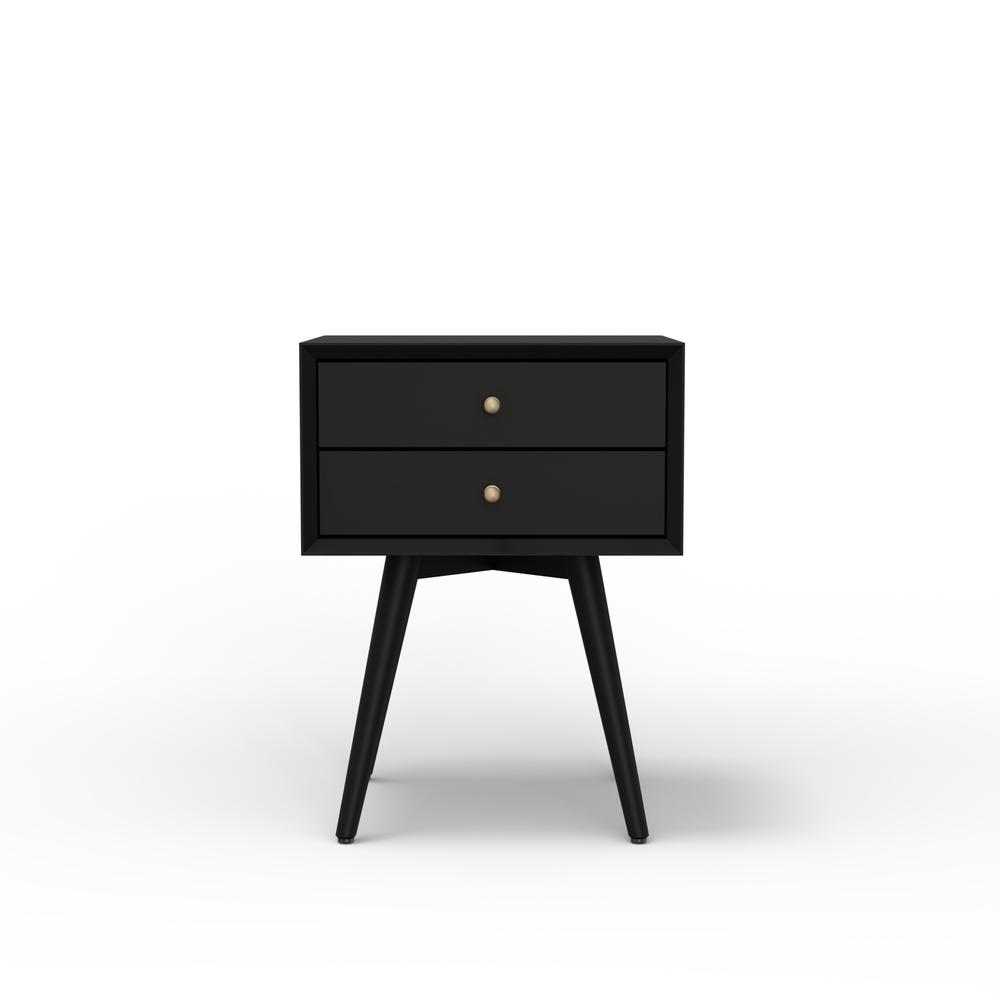 Flynn Small Nightstand, Black