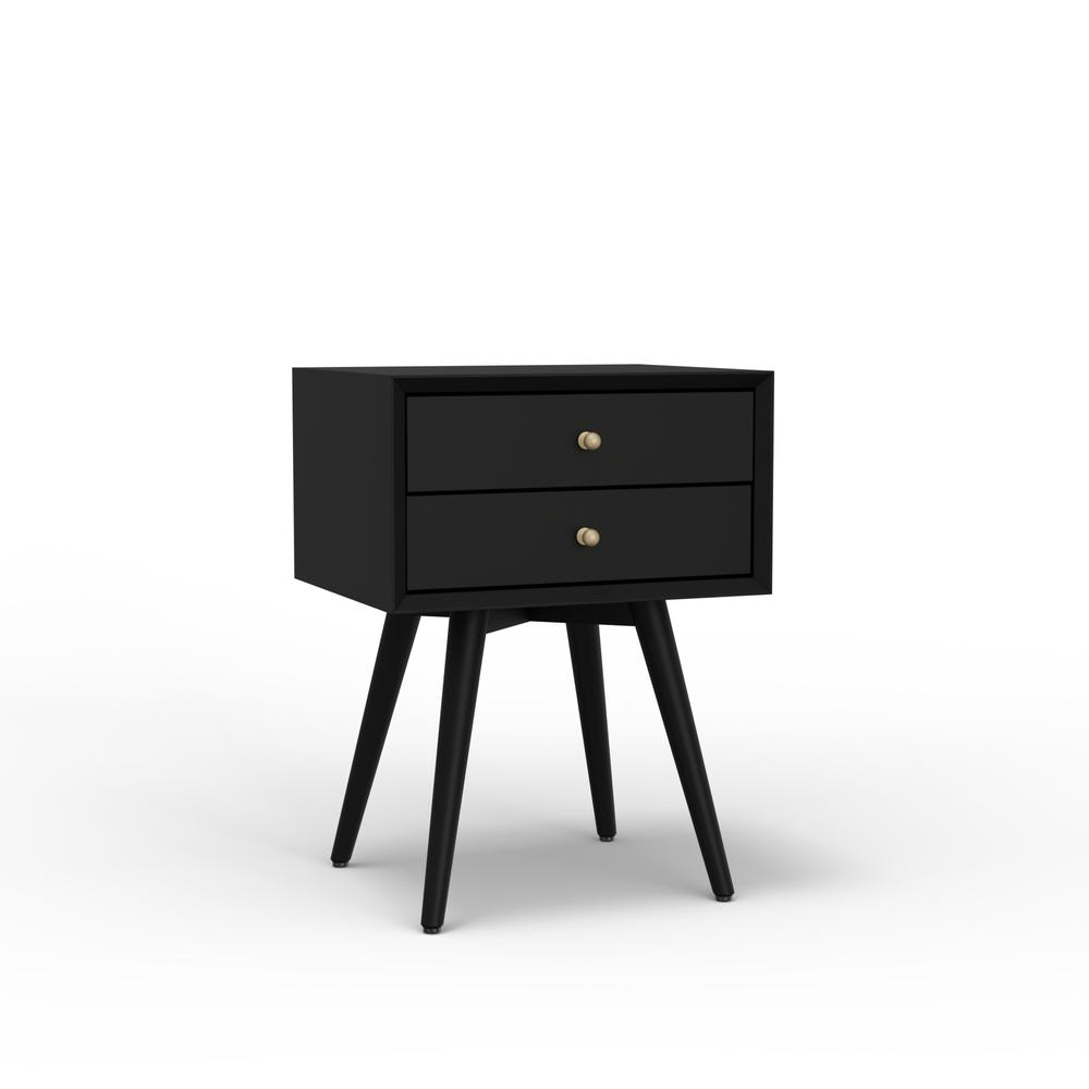 Flynn Small Nightstand, Black