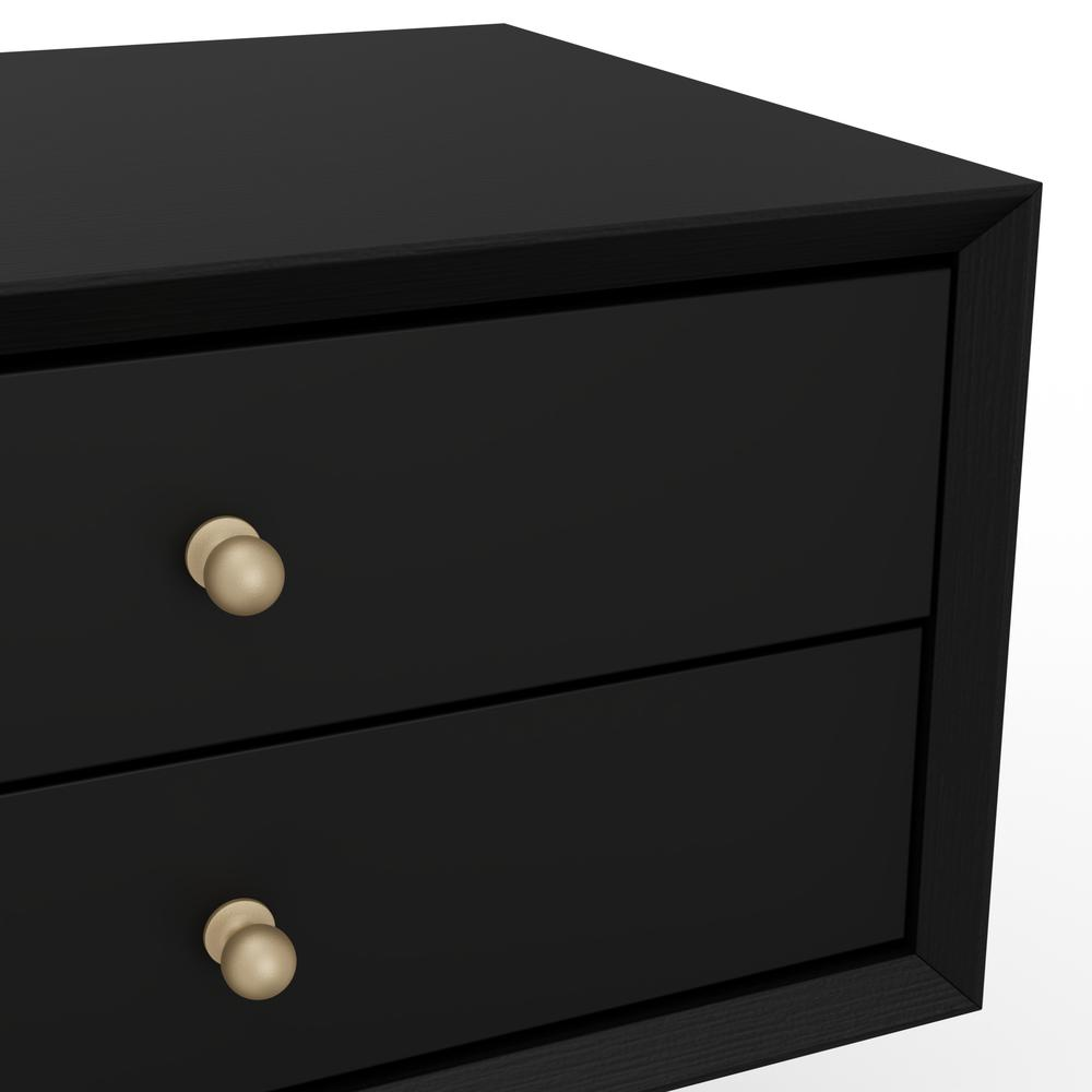 Flynn Small Nightstand, Black