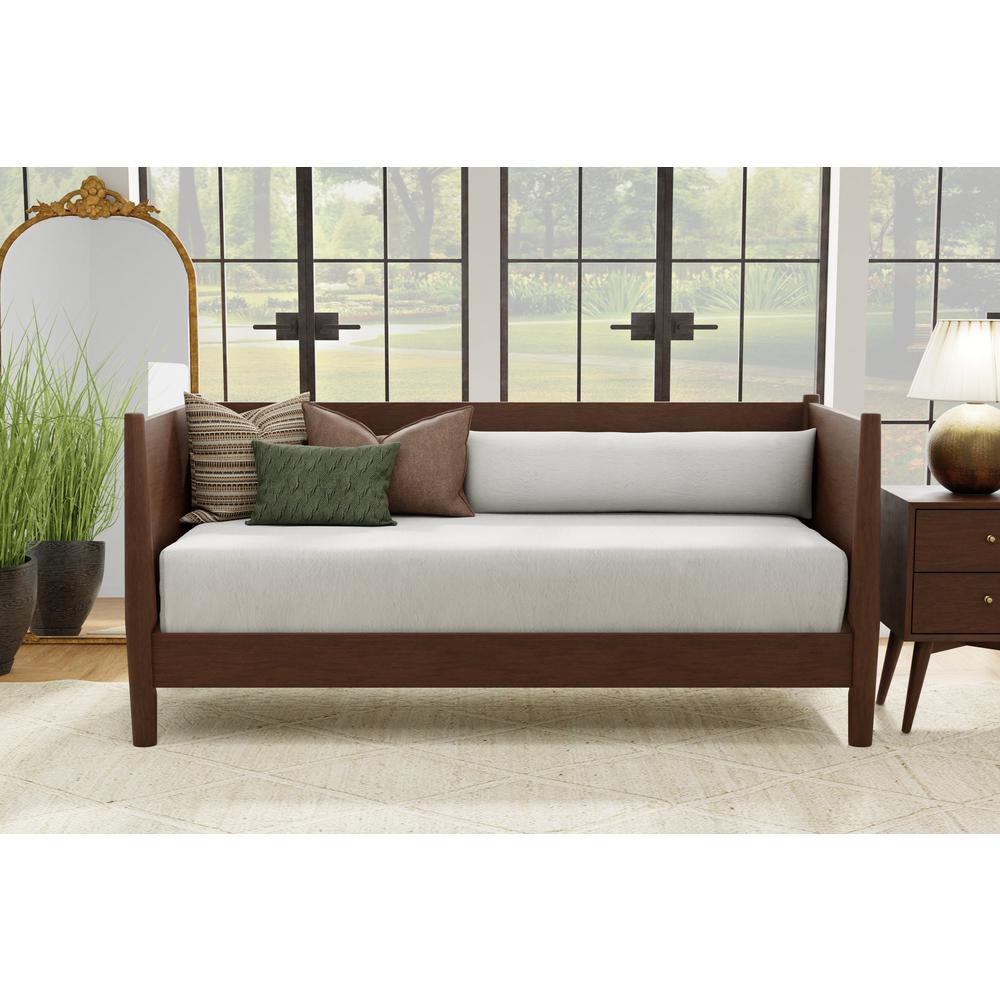 Flynn Mid Century Modern Twin Size Day Bed, Walnut