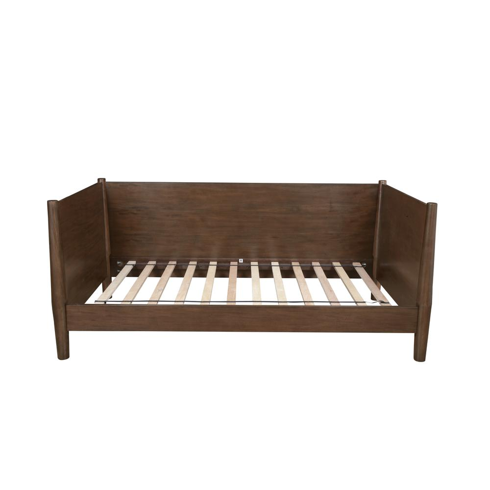 Flynn Mid Century Modern Twin Size Day Bed, Walnut