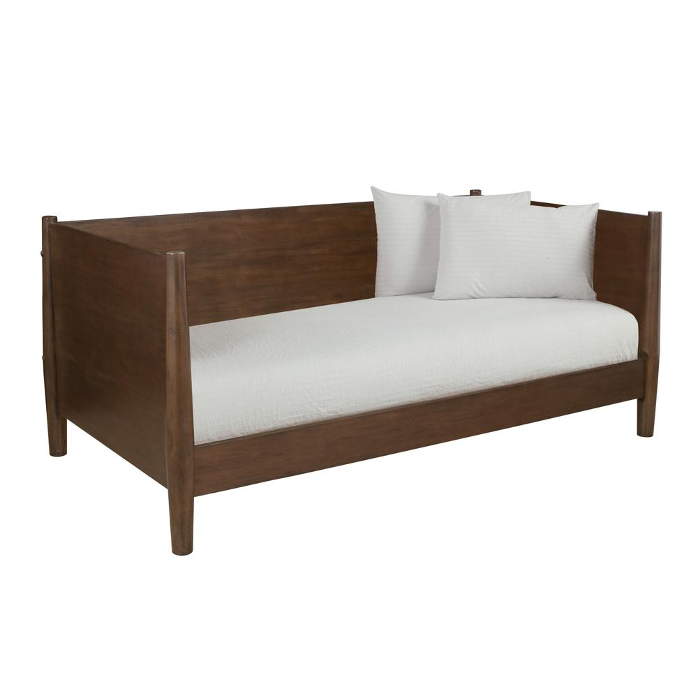 Flynn Mid Century Modern Twin Size Day Bed, Walnut