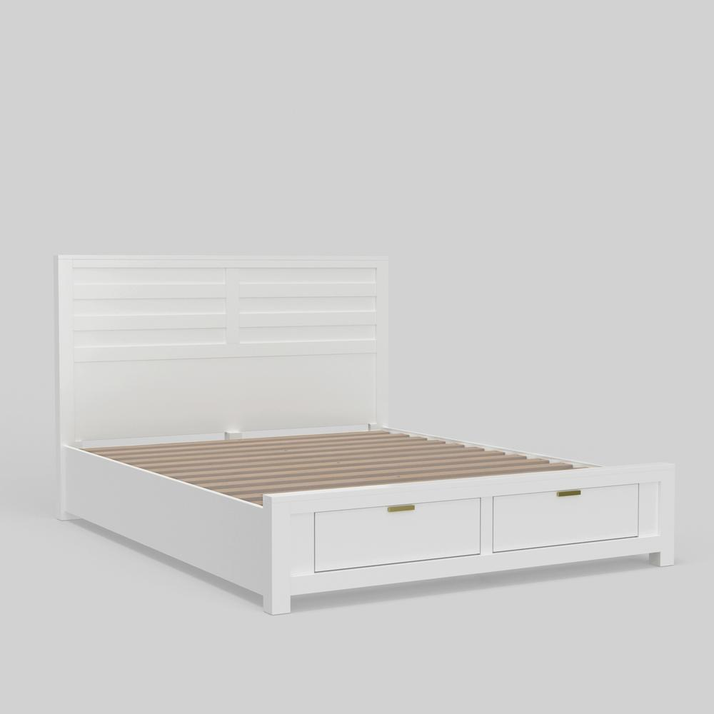 Carmel Queen Storage Bed, White