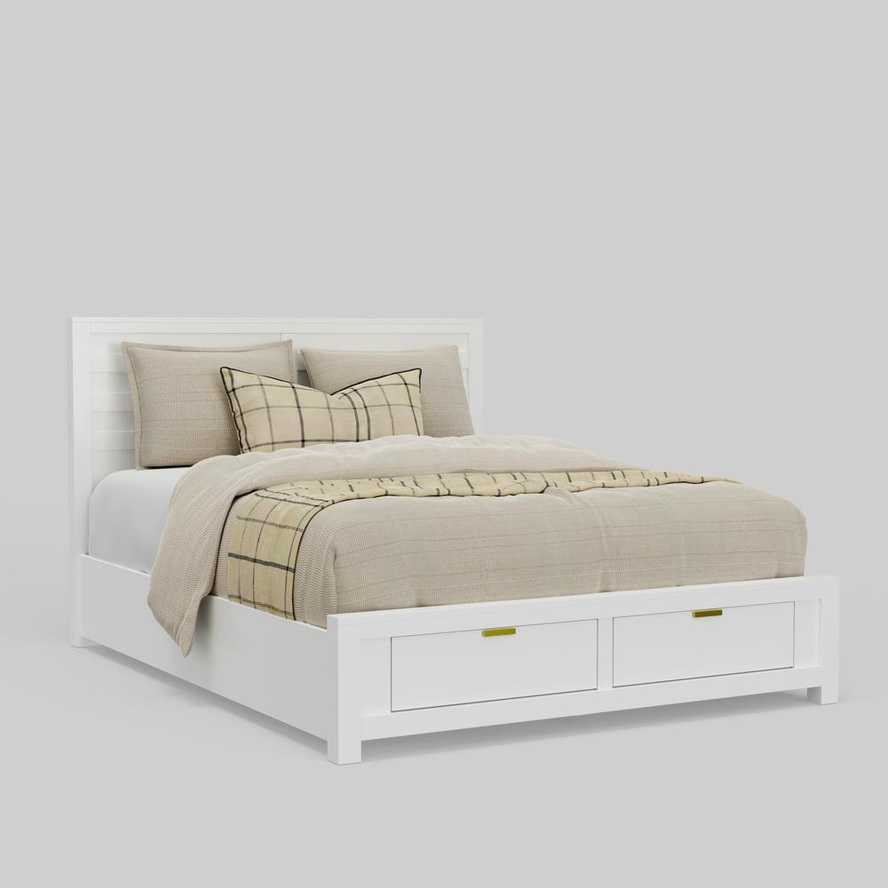 Carmel Queen Storage Bed, White