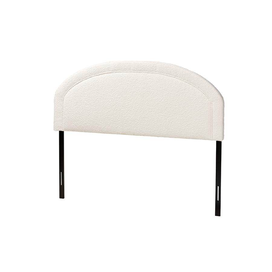 Baxton Studio Fiana Modern Cream Boucle Fabric Queen Size Headboard