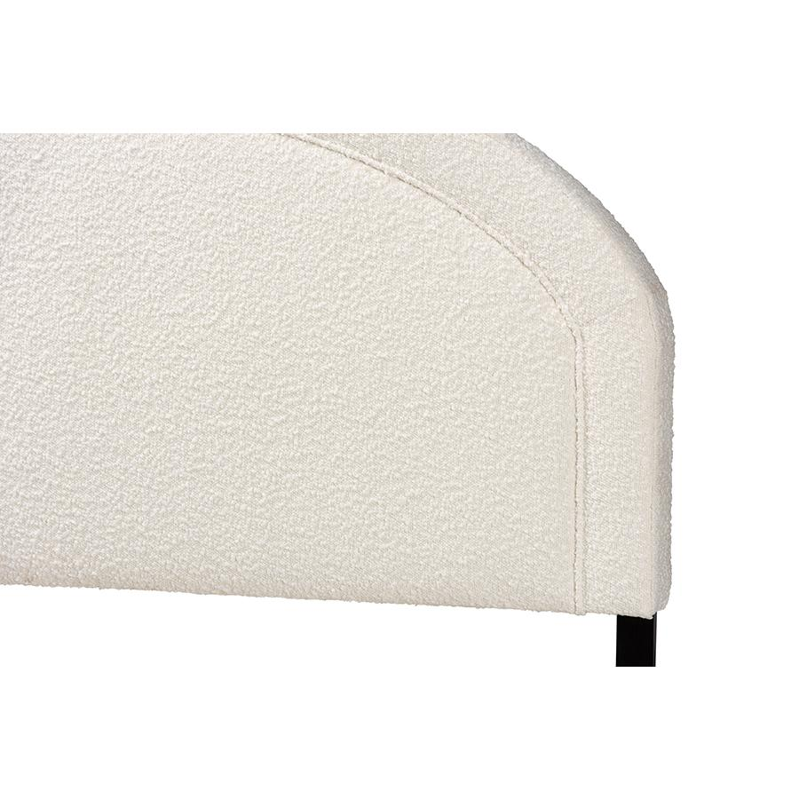 Baxton Studio Fiana Modern Cream Boucle Fabric Queen Size Headboard