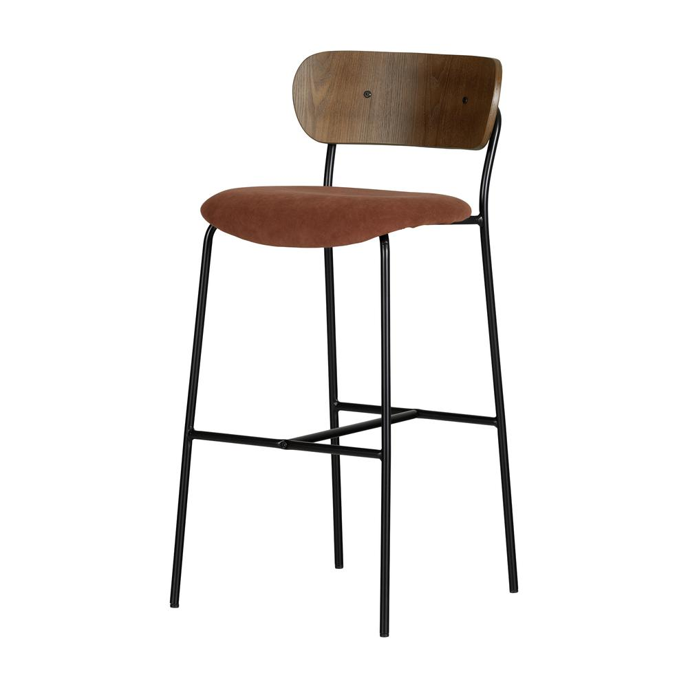 Hype Stools – Set of 2, Burnt Orange and Brown