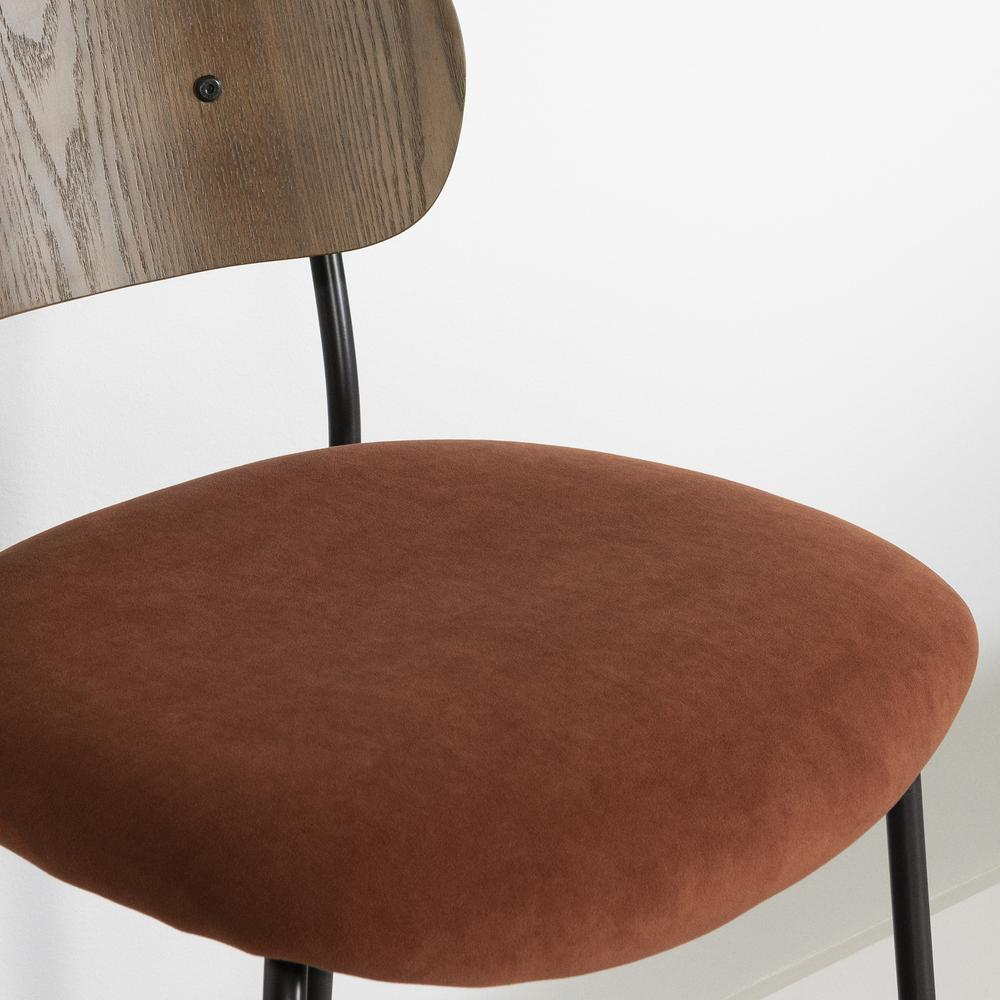 Hype Stools – Set of 2, Burnt Orange and Brown