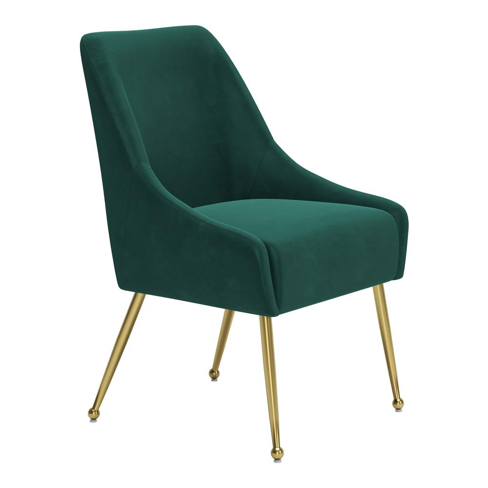 Maxine Dining Chair Green & Gold