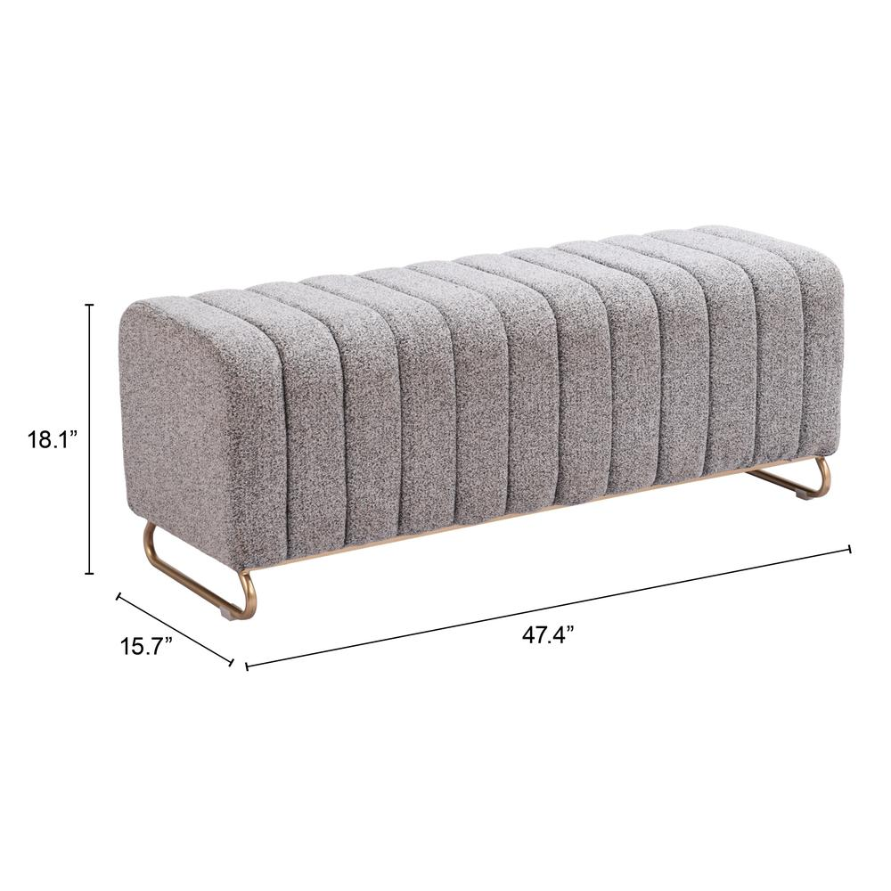 Pender Bench Stone Gray