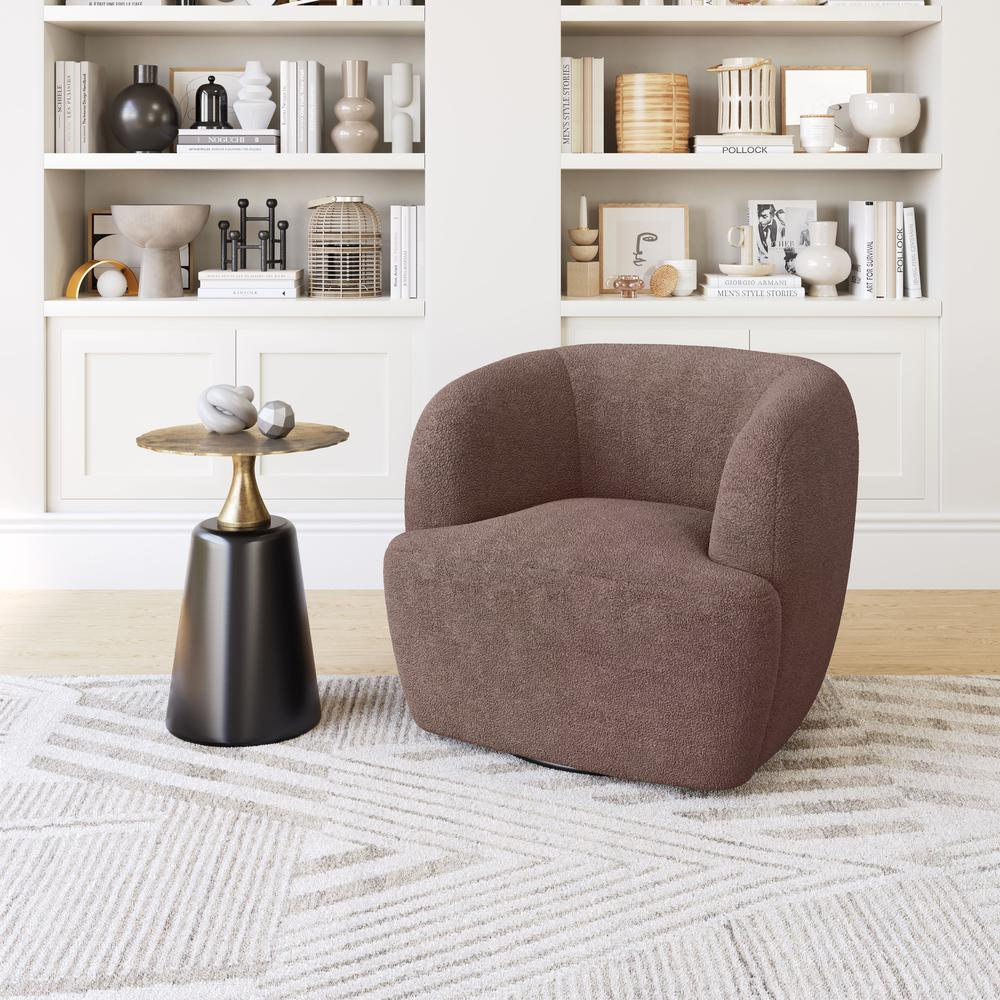 Govan Swivel Chair Brown