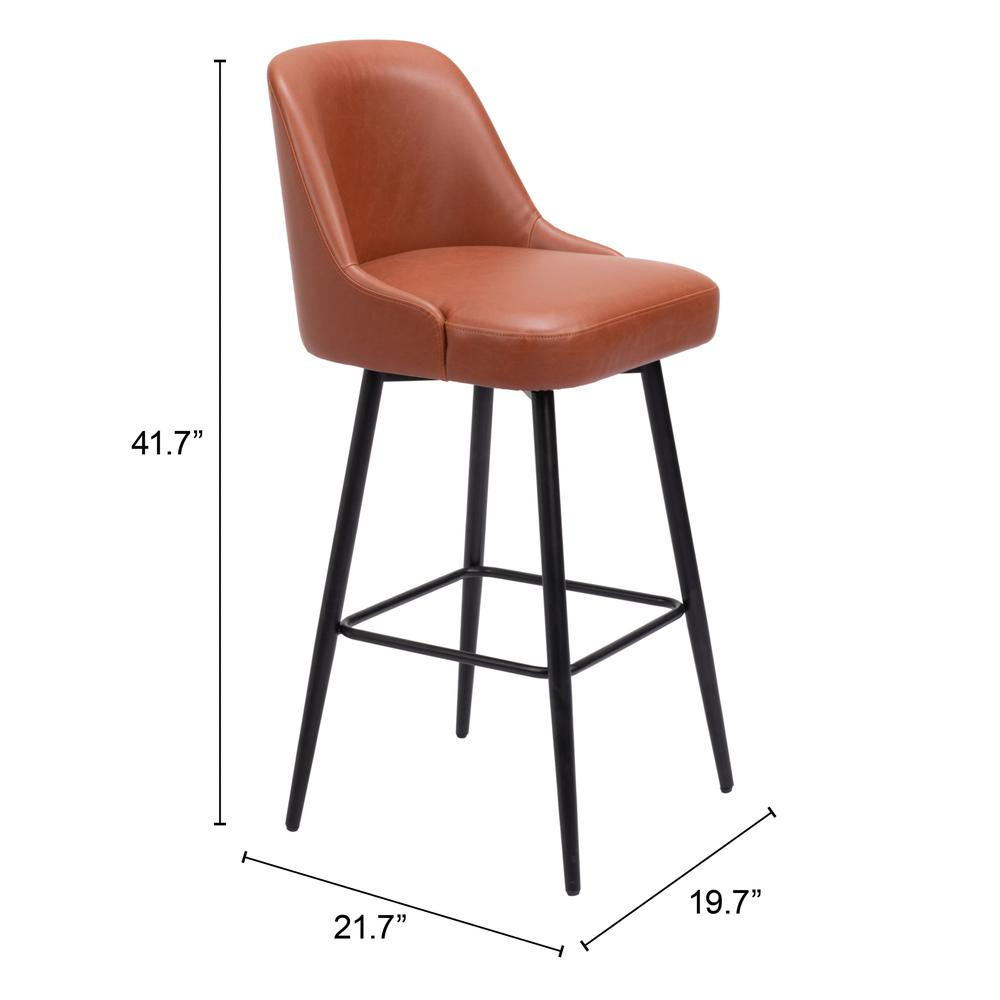 Keppel Swivel Barstool Brown