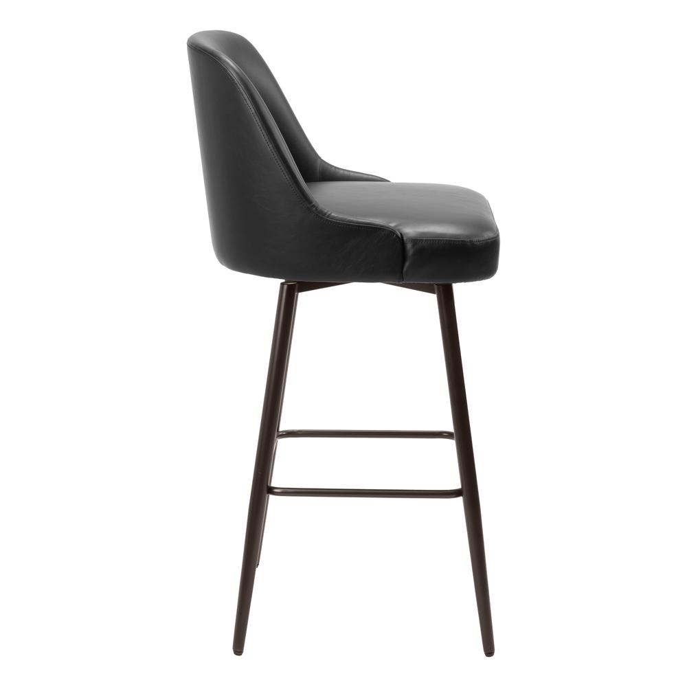 Keppel Swivel Barstool Black & Bronze