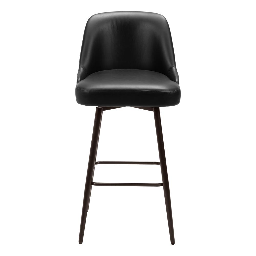 Keppel Swivel Barstool Black & Bronze