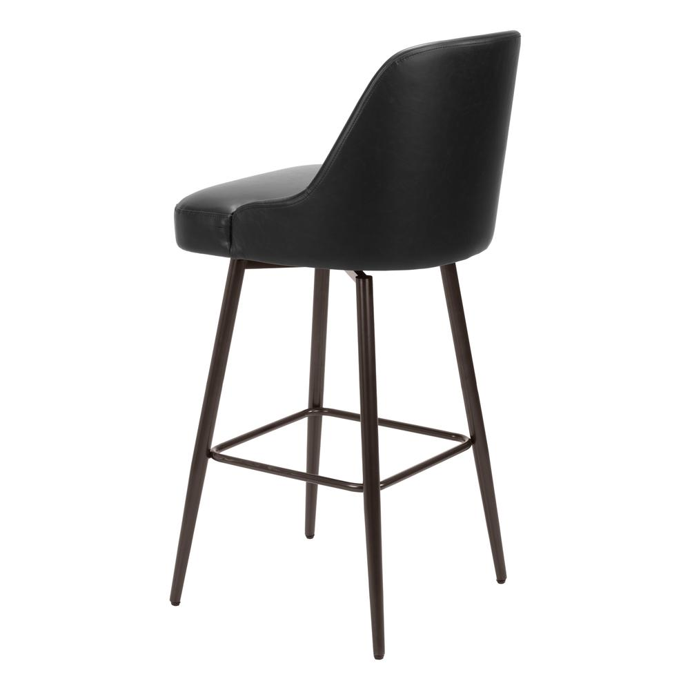 Keppel Swivel Barstool Black & Bronze