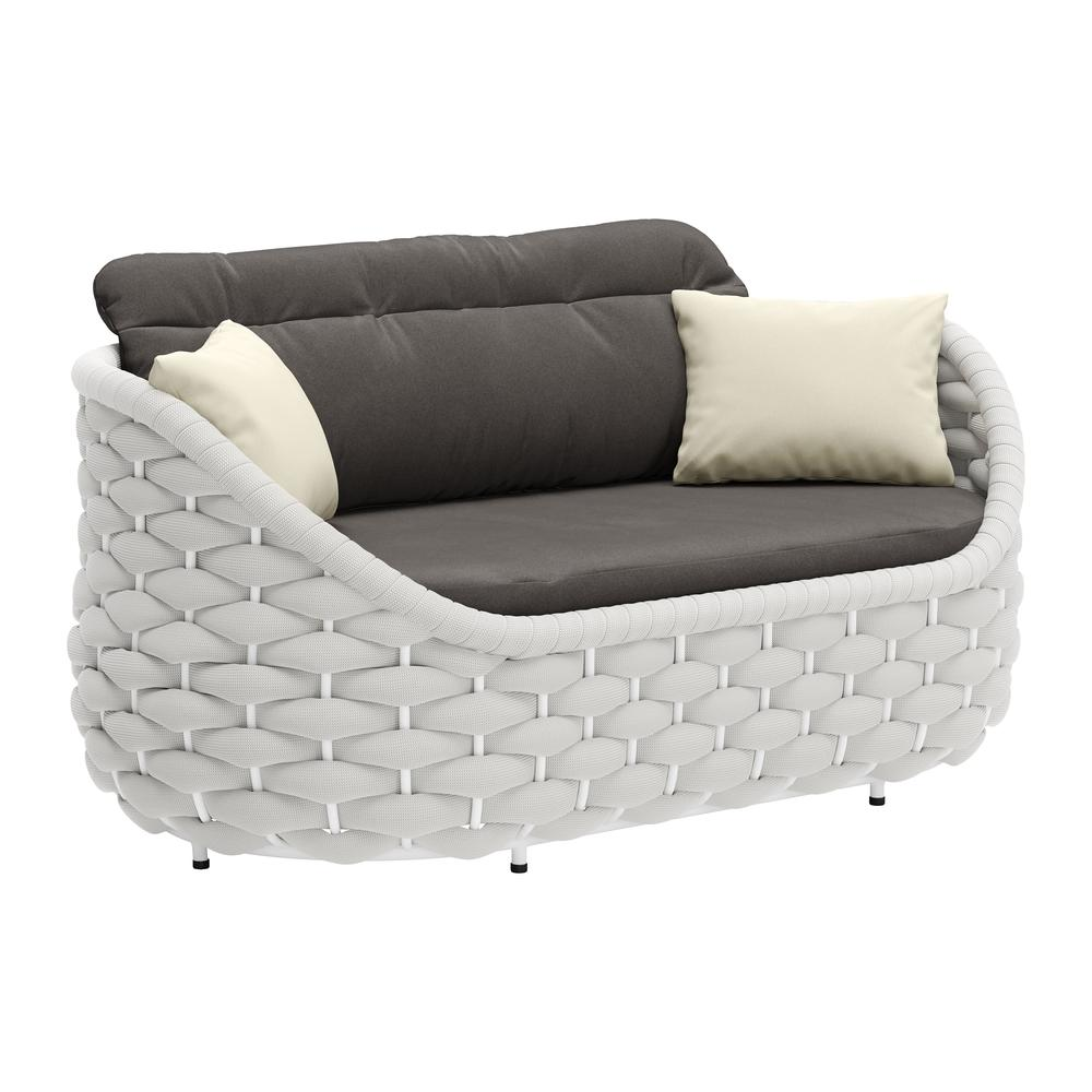 Coral Reef Loveseat Gray