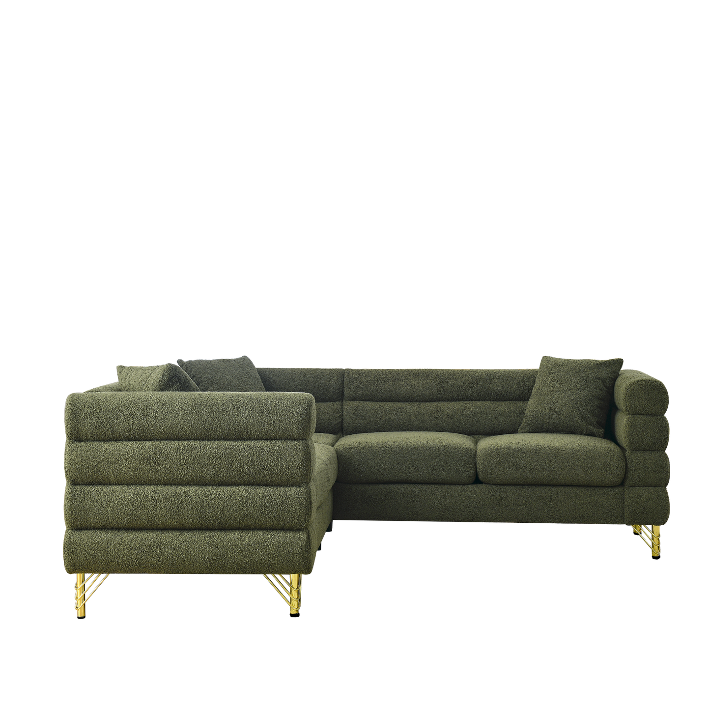 Sorcha L-Shaped Sofa, Green