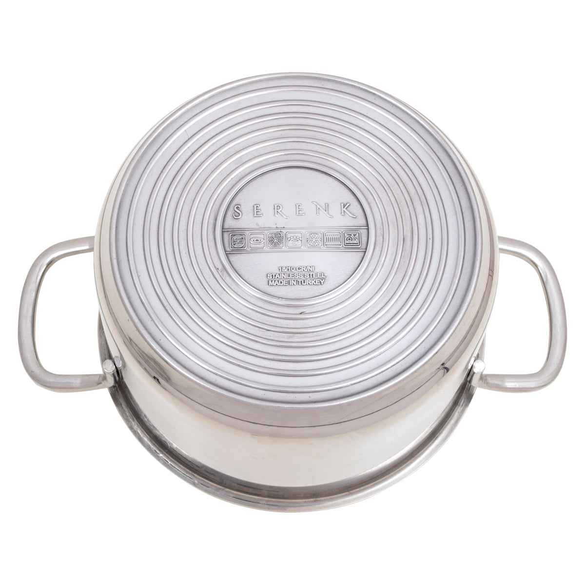 Serenk Modernist Stainless Steel Saute Pan, 24 cm