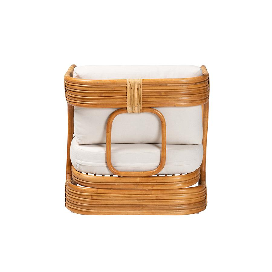 Corsa Modern Bohemian Natural Rattan Arm Chair